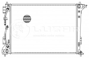 Радиатор охл. для а/м Hyundai Tucson II (15-)/Kia Sportage IV (16-) 1.6T/2.0i AT LRC08135 LUZAR