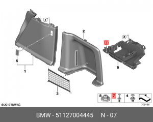 Клипса BMW OE 51 12 7 004 445 BMW