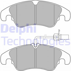 LP1727 колодки дисковые п.\ Peugeot 206/207/307, Citroen Xsara/Berlingo/C4 1.4i- LP1727 DELPHI