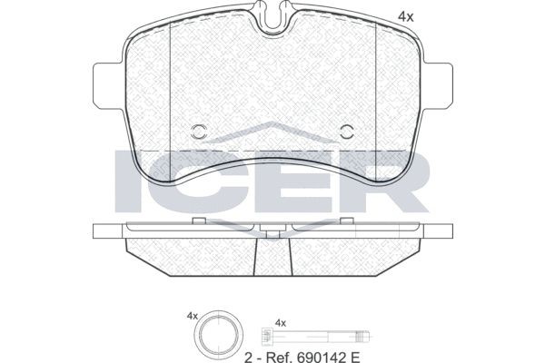 141837 колодки дисковые !\Iveco Daily 29/35/40/45/50/60/65 06> 141837 ICER