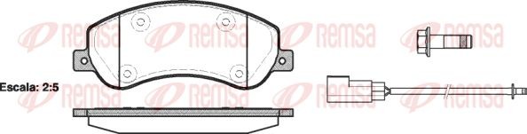 1250 02 [1433952] !колодки дисковые п.\ Ford Transit 2.2TDCi/2.4TDCi/2.3 16V 06> 125002 REMSA