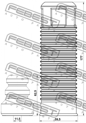 Пыльник передн амортизатора с отбойником комплект HONDA ACCORD CL7 2003-2008 HSH HSHB-ACCVIIF-KIT FEBEST
