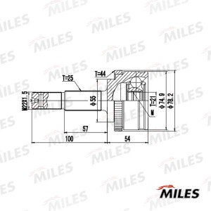 ШРУС наружный NISSAN ALMERA N16 1.5 00-06 +ABS (GSP 841243) GA20665 GA20665 MILES