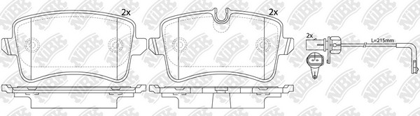 Колодки тормозные дисковые AUDI Q5 2008 PN0478W PN0478W NIBK