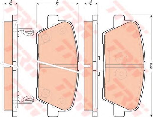 Колодки задние HYUNDAI SANTA FE II, KIA SORENTO II GDB3499 GDB3499 TRW