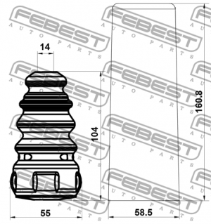Пыльник заднего амортизатора с отбойником комплект STSHB-ALTR-KIT FEBEST