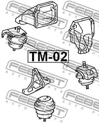 Подушка двигателя передняя TM-02 FEBEST