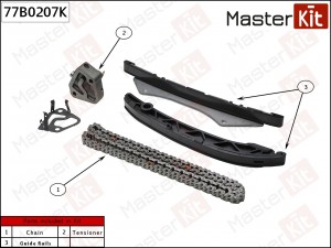 Комплект цепи ГРМ Chevrolet Cobalt 1.5i B15D2 13- Masterkit 77B0207K MASTER KIT