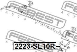 Тяга стабилизатора 2223-SL10R 2223-SL10R FEBEST