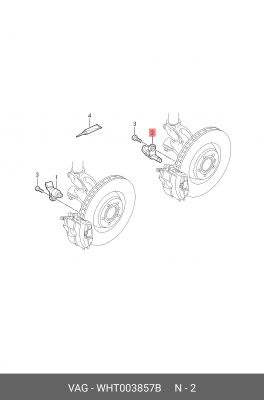 Датчик числа оборото WHT003857B WHT 003 857 B VAG