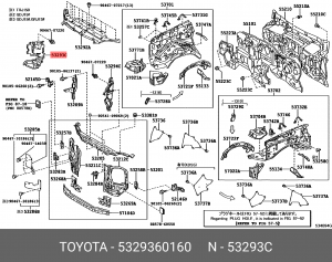 Дефлектор 5329360160 Toyota 53293-60160 TOYOTA
