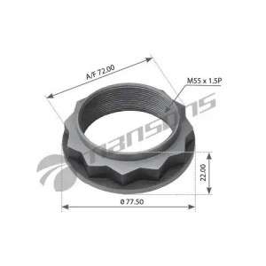 Гайка с буртиком M55X1,5-CK45V-SW65-DBL9 (12-ти гранная) 700.001 MANSONS