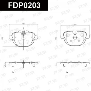 Тормозные колодки дисковые смесь CERAMIC FDP0203 FDP0203 FAP