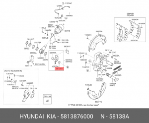 Сальник HYUNDAI HD270,370,500 рычага тормоза регулировочного OE 5813876000 HYUNDAI KIA