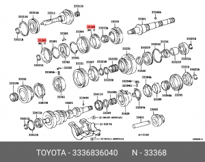 Кольцо синхронизатора 33368-36040 TOYOTA