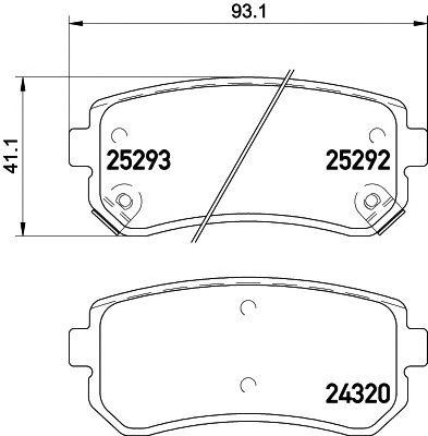 Колодки тормозные HYUNDAI Accent (06-),i30 KIA Ceed,Rio (05-) задние (4шт.) TEXT 2529201 TEXTAR