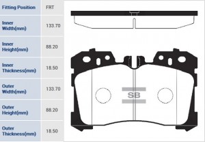 Колодки тормозные дисковые Lexus LS460/LS600 06 SP1496 SP1496 SANGSIN