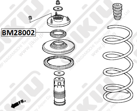 Подшипник опоры амортизатора HONDA CIVIC 99-06, ODYSSEY 99-08 BM28002 BM28002 JIKIU