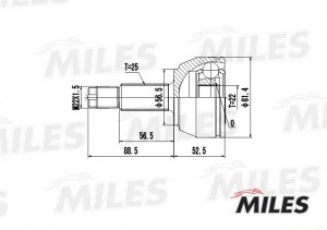 СНЯТ С ПР-ВА ШРУС наружный FORD ESCORT/FIESTA/ORION 1.4-1.8 90-99 (GKN 302871) G GA20101 MILES