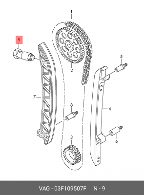 FABIA (2007>)/RAPID (2013>) CBZB 03F 109 507 F VAG