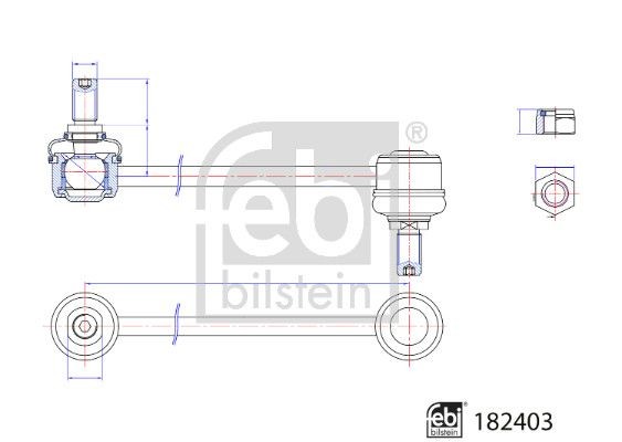 Стойка стабилизатора 182403 182403 182403 FEBI BILSTEIN