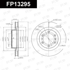 Тормозной диск с покрытием GEOMET FP13295 FP13295 FAP