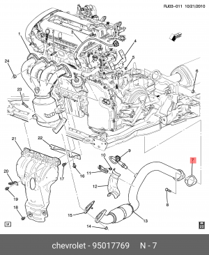 CHEVROLET SONIC 95017769 GENERAL MOTORS