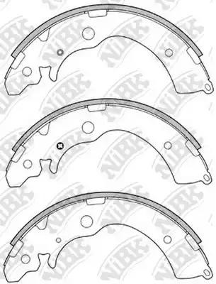 Колодки тормозные HONDA Accord (92-93),Civic (01-05) задние барабанные (4шт.) NI FN5524 NIBK
