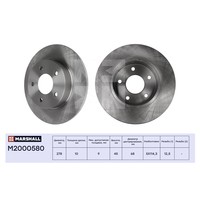 Тормозной диск задн. Nissan Primera III P12 02-  Almera Tino 00- M2000580 M2000580 MARSHALL