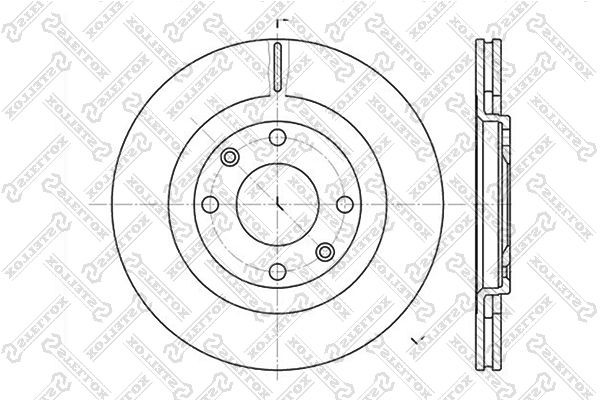 диск тормозной передний!\ Citroen Xantia, Peugeot 405 1.8-2.0HDi 85> 6020-9915V-SX STELLOX