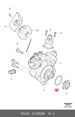 ПРОКЛАДКАO-RING 31259208 31259208 VOLVO