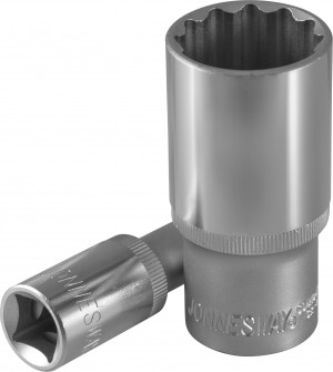Головка торцевая глубокая 12-гранная 1/2"DR 14 мм. S04HD4714 JONNESWAY