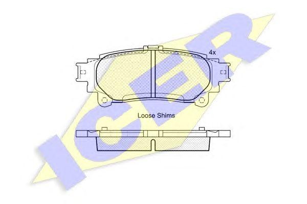 181983 колодки дисковые задние!\ Lexus RX 350 09># 181983 ICER