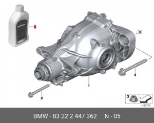 Масло трансмиссионное BMW MTF HYPOID Axle Oil G4 0.5л OE 83222447362 BMW
