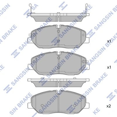 Колодки передние HYUNDAI H350 2015- SP4037 SP4037 SANGSIN