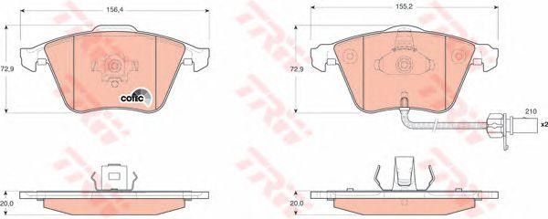 Колодки передние AUDI A6 (C6) GDB1659 GDB1659 TRW