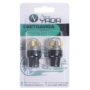 Лампа подсветки светодиодная T20 12V 21/5W (чип OSRAM с обманкой габ+стоп) Nord  908346 NORD YADA