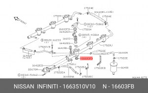 ПРОКЛАДКА/INSUL 16635-10V10 1663510V10 NISSAN