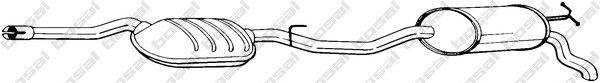 Глушитель MERCEDES E (W210) задняя часть BOSAL 288-291 BOSAL
