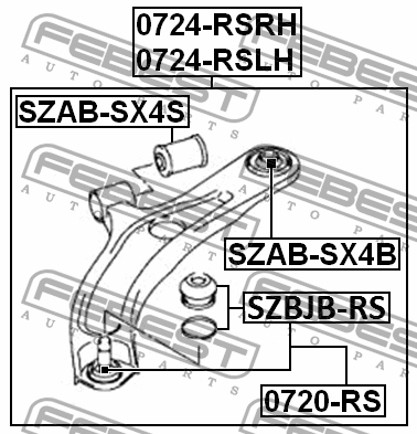 Сайлентблок SZAB-SX4B SZAB-SX4B FEBEST