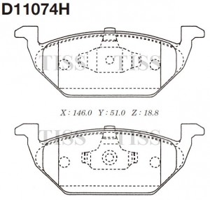 Колодки тормозные дисковые D11074H D11074H MK KASHIYAMA