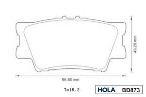 Колодки тормозные дисковые задние BD873 HOLA