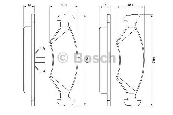 0 986 466 402 119 20=571536X !колодки дисковые п.\ Ford Escort 1.1/1.3/1.6D/Sier 0 986 466 402 BOSCH