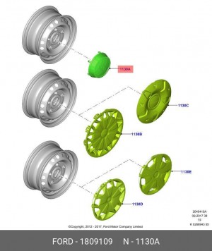 Колпак ступицы колеса FORD Transit (06-) OE 1809109 FORD
