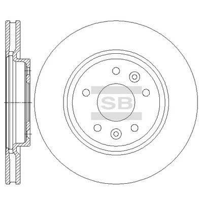 Диск тормозной NISSAN X-Trail (14-) передний (1шт.) SANGSIN SD4251 SANGSIN
