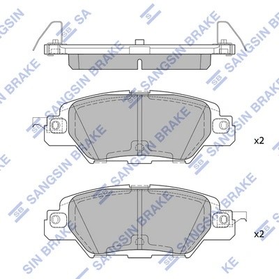 Колодки тормозные MAZDA CX-5 (12-17/17-) задние (4шт.) SANGSIN SP1860 SANGSIN