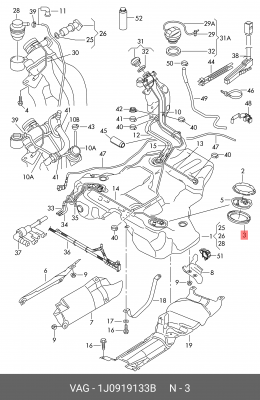 AUDI A1 (2010>) 1J0 919 133 B VAG