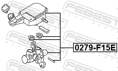 ЦИЛИНДР ТОРМОЗНОЙ ГЛАВНЫЙ 0279F15E 0279-F15E FEBEST