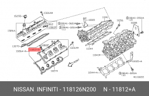 Кольцо резиновое 11812-6N200 11812-6N200 NISSAN