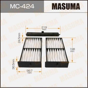 фильтр салона! 2 шт. 37x206x100\ Mitsubishi Pajero 1.8/GDI/2.0GDI 99> MC-424 MASUMA